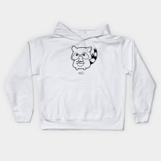 Grumpy Frustrated Raccoon Having a Bad Day Kids Hoodie